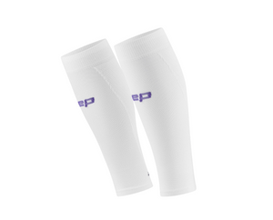 Core Run Ultralight Calf Compression Sleeves, Men, White, White Mountain Ski Co