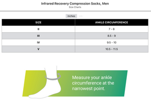CEP_Infrared_Recovery_Sock_Size_Chart