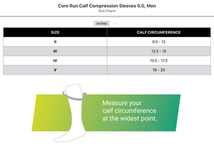 CEP_Run_Calf_Compression_Sleeve_Black_Mens_Size_Chart