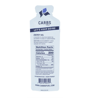 Carbs Fuel Original 50g Energy Gel Nutrition Facts - White Mountain Ski Co