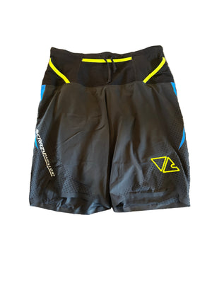 Running shorts on white background.