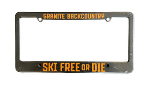 Granite Backcountry Alliance License Plate Holder - White Mountain Ski Co
