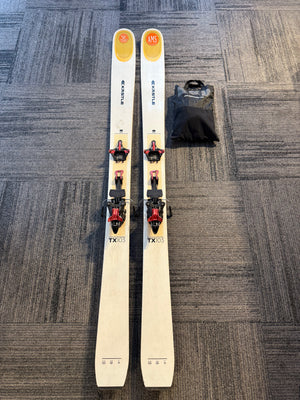 Kastle TX103 181 Ski Kit with Marker Kingpin Bindings and skins - USED
