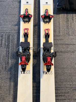 Kastle TX103 181 Ski Kit with Marker Kingpin Bindings and skins - USED