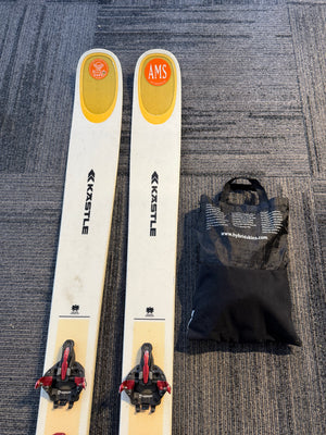 Kastle TX103 181 Ski Kit with Marker Kingpin Bindings and skins - USED