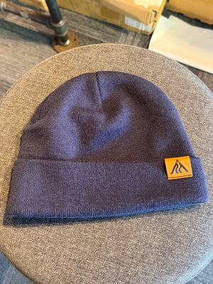 WMSC Beanie - Black - Leather logo