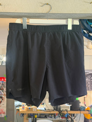 Craft Sportswear Men's 5" Lined Black Running Shorts - Large - Used