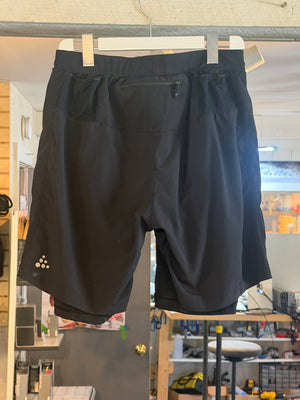 Craft Sportswear Men's 8" Black Running Shorts - Large - Used