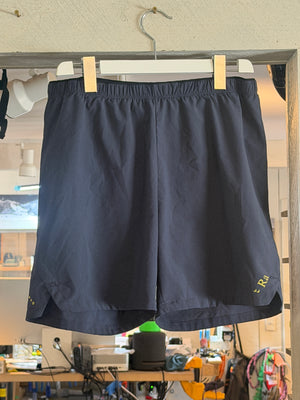 RAB Men's 5" Lined Black Running Shorts - Large - Used