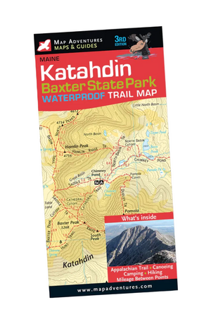 Katahdin Baxter State Park Waterproof Trail Map (2026) - White Mountain Ski Co