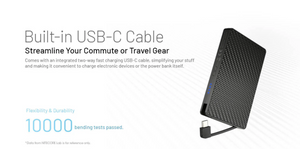 Nitecore Pocket 10000 USB-C Power Bank with Built-In Cable - White Mountain Ski Co