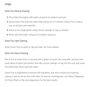 Pedros_Green_Fizz_Useage