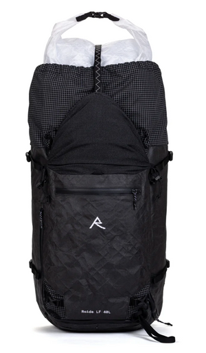 Black backpack with quilted pattern on a white background