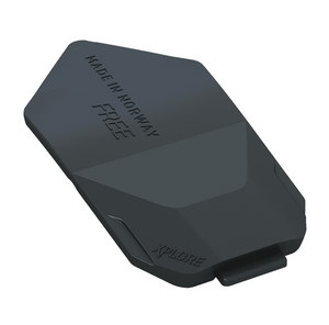 Black device with 'Made in Norway Free' and 'Xplore' branding on a white background