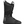 Black snowboard boot with straps on a white background