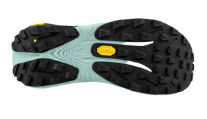 Topo Athletic Womens Vista Trail Shoe Black Mint Outsole - White Mountain Ski Co