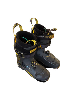 Ski boots on a white background. 