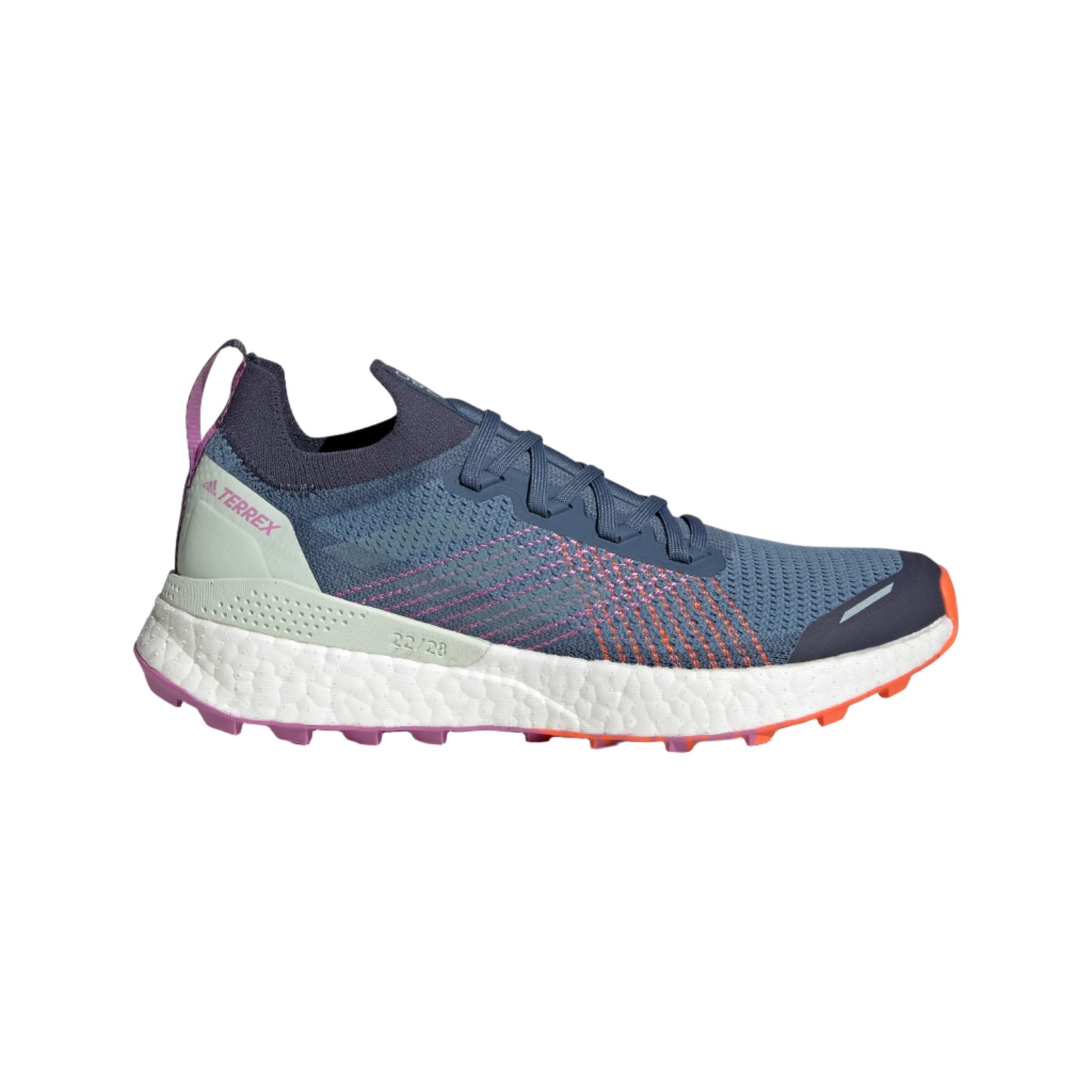 adidas Terrex Two Ultra Primeblue Trail Running Shoes - Women's - Altered Blue / Magic Grey Met / Pulse Lilac