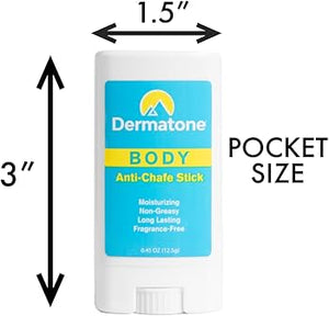 Dermatone Anti Chafe Body Stick Travel size 0.5 oz. - White Mountain Ski Co