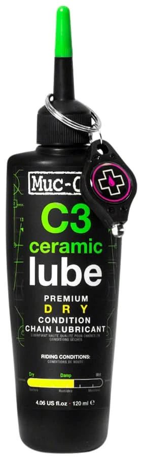 Muc - Off C3 Dry Ceramic Bike Chain Lube - 120ml, Drip - White Mountain Ski Co