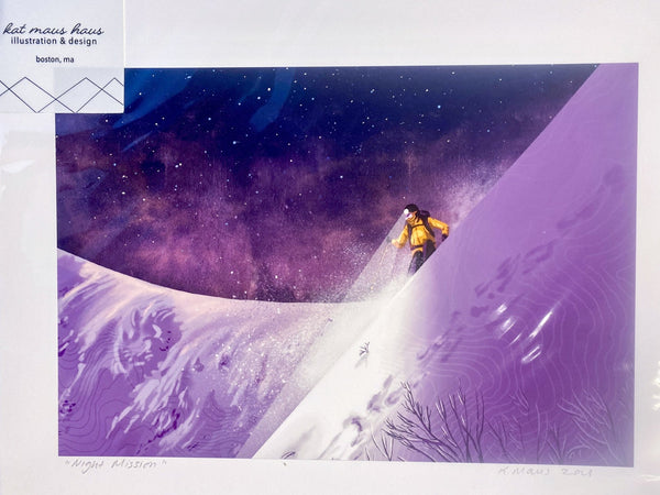 Night Mission Print - White Mountain Ski Co