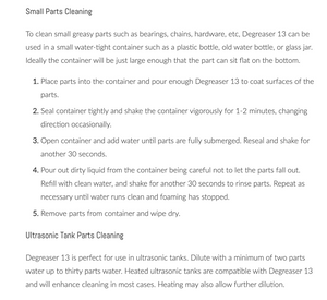 Pedros_Degreaser_13_Parts_Cleaning_Guide