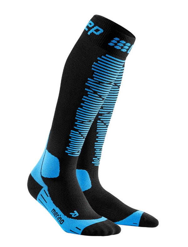 CEP Men's Merino Ski Socks Black/Blue 
