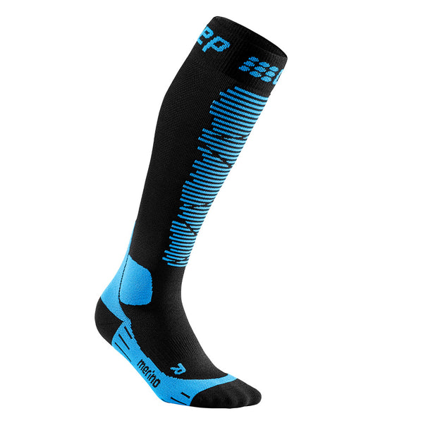 CEP Mens Merino Ski Socks Black/Blue