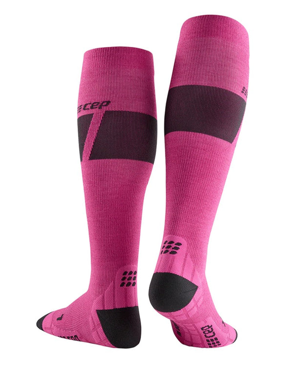 CEP Women's Ultralight Ski Socks Pink/Dark Grey